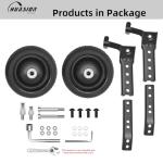 HUASION Adjustable Bicycle Training Wheels for Adults, Fit 24" to 28" Bikes, Steel Construction, Black, 1 Pair - Safe and Stable Learning Training Wheels