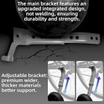 HUASION Adjustable Bicycle Training Wheels for Adults, Fit 24" to 28" Bikes, Steel Construction, Black, 1 Pair - Safe and Stable Learning Training Wheels