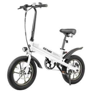 Gotrax S3 Electric Bike, 16x3.0 Fat Tire Electric Bicycle for Adults, 750W Peak Motor, Max Range 25 Miles, Up to 20 MPH, Removable Battery, Adjustable Seat, Folding Electric Bike for Adults/Teens 13+