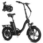 Qlife Cityrun Folding Ebike, 16" Electric Bike for Adults with Speed 20MPH Peak 500W Motor, Max Range 30 Miles, 36V 280.8Wh UL2849 Certified Removable Battery, Mini Foldable E-Bikes with Black