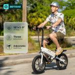 Gotrax S3 Electric Bike, 16x3.0 Fat Tire Electric Bicycle for Adults, 750W Peak Motor, Max Range 25 Miles, Up to 20 MPH, Removable Battery, Adjustable Seat, Folding Electric Bike for Adults/Teens 13+
