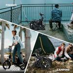 Qlife Cityrun Folding Ebike, 16" Electric Bike for Adults with Speed 20MPH Peak 500W Motor, Max Range 30 Miles, 36V 280.8Wh UL2849 Certified Removable Battery, Mini Foldable E-Bikes with Black