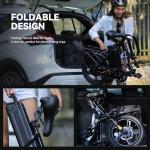 Qlife Cityrun Folding Ebike, 16" Electric Bike for Adults with Speed 20MPH Peak 500W Motor, Max Range 30 Miles, 36V 280.8Wh UL2849 Certified Removable Battery, Mini Foldable E-Bikes with Black