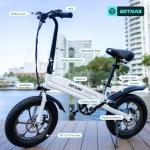 Gotrax S3 Electric Bike, 16x3.0 Fat Tire Electric Bicycle for Adults, 750W Peak Motor, Max Range 25 Miles, Up to 20 MPH, Removable Battery, Adjustable Seat, Folding Electric Bike for Adults/Teens 13+