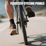 Flexsteep Bike Pedals - Non-Slip Plastic Pedals with Reflectors, Lightweight 9/16" Platform Fits City/Road/Hybrid/E-Bikes/Beach Cruiser/Most Adult Bikes