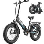 Gotrax R2 20" Folding Electric Bike with 55 Miles (Pedal-assist1) by 48V Battery, 20Mph Power by 500W, LCD Display and 5 Pedal-Assist Levels, 7-Speed & Front Shock Absorber for Off-Road Bicycle Black