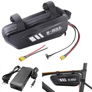 Airuxuan 48V Ebike Battery 10Ah Electric Bike Battery with Waterproof Case,54.6V 2A Charger, XT60 Connector and BMS for 100-800W Electric Bicycles Motor