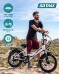 Gotrax R2 20" Folding Electric Bike with 55 Miles (Pedal-assist1) by 48V Battery, 20Mph Power by 500W, LCD Display and 5 Pedal-Assist Levels, 7-Speed & Front Shock Absorber for Off-Road Bicycle Black