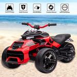 ARIBLL 24V Kids Electric Tricycle Motorcycle Toy,Ride on Motorcycle for Kids,2 Speeds with Headlights, Music and Battery Powered Pedals for Boys and Girls (Red)