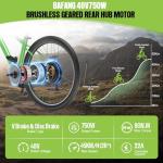 BAFANG Ebike Conversion Kit 48V750W Rear Hub Motor -G0900 Electric Bike Kit with LCD Display &Ebike Battery&PAS Sensor for 26"/27.5"/700C Mountain/City/Road Bikes (135-142mm Dropout)