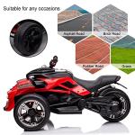 ARIBLL 24V Kids Electric Tricycle Motorcycle Toy,Ride on Motorcycle for Kids,2 Speeds with Headlights, Music and Battery Powered Pedals for Boys and Girls (Red)