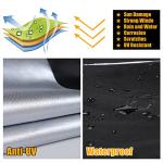 Premium Adult Tricycle Cover, Fit All 3-Wheel Bike or Motorcycles Outdoor and Indoor Storage, 104" L x 43.3" W x 49" H (Black & Orange)