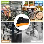Premium Adult Tricycle Cover, Fit All 3-Wheel Bike or Motorcycles Outdoor and Indoor Storage, 104" L x 43.3" W x 49" H (Black & Orange)
