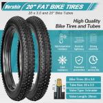20x3.0 Inch E-Bike Mountain Bicycle Tire Replacement, High-Performance Puncture-Resistant and All-Terrain Folding Electric MTB Tire for MTB, E Bikes, Terrain Tread for Street and Trail Riding