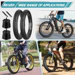 20x3.0 Inch E-Bike Mountain Bicycle Tire Replacement, High-Performance Puncture-Resistant and All-Terrain Folding Electric MTB Tire for MTB, E Bikes, Terrain Tread for Street and Trail Riding