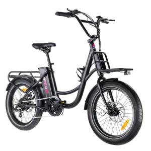 Windone E20 Electric Bike for Adults, Max 20 MPH Speed & 40 Miles Range, 20''×3.0'' Tire and 350W Motor Electric Bicycle, 7 Speed Shimano for Urban Commuters, Removable Battery, Ebike