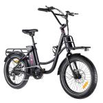 Windone E20 Electric Bike for Adults, Max 20 MPH Speed & 40 Miles Range, 20''×3.0'' Tire and 350W Motor Electric Bicycle, 7 Speed Shimano for Urban Commuters, Removable Battery, Ebike