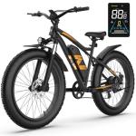 ZDZA Electric Bike, 26"x4.0" Fat Tire Ebike for Adults, 1500W Peak Motor, Electric Mountain Bike, 28 mph Top Speed, E Bike with LCD Colorful Display, 7 Speed and Dual Suspension (Black)