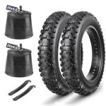 MOHEGIA EBike Fat Tire Replacement Set: 2 Pack 20 x 4.0-inch Folding Bicycle Tires, Inner Tubes, and Tire Levers, High-Performance Puncture-Resistant and All-Terrain with Offroad or Trail Riding