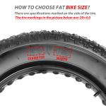 MOHEGIA EBike Fat Tire Replacement Set: 2 Pack 20 x 4.0-inch Folding Bicycle Tires, Inner Tubes, and Tire Levers, High-Performance Puncture-Resistant and All-Terrain with Offroad or Trail Riding