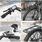 Funhang Electric Bike for Adults, 1000W Peak Ebike, 21.7MPH 50Miles City Cruiser Ebikes, 26" Step Thru Electric Bicycle with 48V Removable Battery, Adjustable Stem, Rear Rack,7 Speed, UL2849 Certified