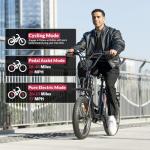 Windone E20 Electric Bike for Adults, Max 20 MPH Speed & 40 Miles Range, 20''×3.0'' Tire and 350W Motor Electric Bicycle, 7 Speed Shimano for Urban Commuters, Removable Battery, Ebike