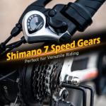 ZDZA Electric Bike, 26"x4.0" Fat Tire Ebike for Adults, 1500W Peak Motor, Electric Mountain Bike, 28 mph Top Speed, E Bike with LCD Colorful Display, 7 Speed and Dual Suspension (Black)