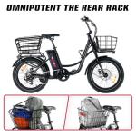 Windone E20 Electric Bike for Adults, Max 20 MPH Speed & 40 Miles Range, 20''×3.0'' Tire and 350W Motor Electric Bicycle, 7 Speed Shimano for Urban Commuters, Removable Battery, Ebike