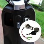 Battery Cylinder Lock Motorcycle Battery Locks Tricycle Electrombile Battery Accessories with 2 Key Motorcycle Ignition Lock