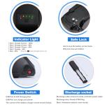 LGECOLFP 48V Ebike Battery 48V 10AH Lithium ion Battery Pack with 3A Fast Charger 30A BMS Fit for Electric Bicycle Bike 1000W-250W Motor