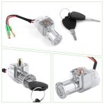 Battery Cylinder Lock Motorcycle Battery Locks Tricycle Electrombile Battery Accessories with 2 Key Motorcycle Ignition Lock