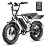 Jasion RetroVolt Electric Bike for Adults,【1500W Peak Motor & 30MPH & 70Miles】 Electric Dirt Bike, Full Suspension Ebikes for Adults, 20" Fat Tire Ebike with 48V 13Ah Battery, UL 2849 Tested