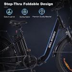 GELEISEN Electric Bike for Adults, 1200W Peak 30MPH Electric City Cruiser Bicycle, 26" x 3.0 Fat Tire Step-Thru Ebike with 48V 16AH Removable Battery, 7-Speed Folding Electric Commuter Bike (Green)