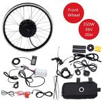 Serendicy Electric Bike Conversion Kit Wheel E-Bike Hub Motor Kit 36V 350W 20" Bicycle BLDC Controller with LCD Display Controller Brake Fits 20-inch Tire