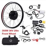 Serendicy Electric Bike Conversion Kit Wheel E-Bike Hub Motor Kit 36V 350W 20" Bicycle BLDC Controller with LCD Display Controller Brake Fits 20-inch Tire