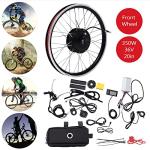 Serendicy Electric Bike Conversion Kit Wheel E-Bike Hub Motor Kit 36V 350W 20" Bicycle BLDC Controller with LCD Display Controller Brake Fits 20-inch Tire