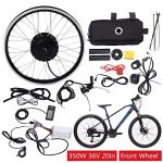 Serendicy Electric Bike Conversion Kit Wheel E-Bike Hub Motor Kit 36V 350W 20" Bicycle BLDC Controller with LCD Display Controller Brake Fits 20-inch Tire