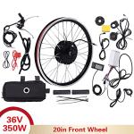 Serendicy Electric Bike Conversion Kit Wheel E-Bike Hub Motor Kit 36V 350W 20" Bicycle BLDC Controller with LCD Display Controller Brake Fits 20-inch Tire
