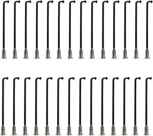 S SENQI Bicycle Spokes Electric Bicycle E-Bike Tricycle Wheel 12G 2.5mm Steel 72mm-305mm with Copper Cap 28pcs Black