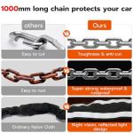 Dhiedas Fingerprint Bike Chain Lock, Bluetooth Bike Lock Waterproof Biometric Keyless Lock Heavy Duty Anti-Theft with 3.3 Feet Long Chain Lock for eBike Scooter Gate Ski Snowboard