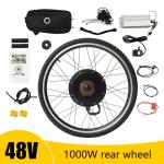 26 Inch 48V 1000W Rear Wheel Electric Bicycle Conversion Kit, Electric Bike Rear Wheel Hub Motor, Rears Wheel Electric Bicycle Motor Kit with LCD Display
