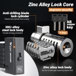 ICOCOPRO Folding Bike Lock, 3.28 FT Heavy Duty Bike Locks with Bracket & 3 Keys, High Security Anti Theft Bike Chian Lock for E Bike Scooter, MTB, Racing Bike, Motorcycle (Black)