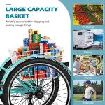 H&ZT 350W Electric Tricycle, 7-Speed E-Trike with 36V 10Ah Lithium Battery, UL Certified, 15MPH, 24"/26" 3-Wheel E-Bike for Adults with Rear Basket