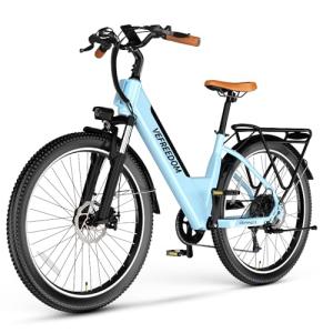 VELECTREC 1000w Peak Electric Bike for Adults,up 80 Miles Removable Battery Ebike, 26" UL Certified Electric Mountain E Bike Adult Electric Bicycles for Commute Beach Snow, Standard, Blues