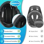 Favoto Smart Bike Helmet with Light – Dual Shell CPSC Certified Ebike Helmet with Turn Signals for Road Cycling City Commuting, Adjustable Fit for Adults Men Women, Blackwhite