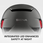 Sena U1 E-Bike Smart Helmet with Mesh 2.0 Intercom (Matte Gray, L)