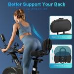 BLUEWIND Oversized Bike Seat with Backrest, Design for Electric Bike, High Memory Foam of Bicycle Seat Replacement for Tricycle for Men & Women (Black with Backrest)