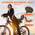 BLUEWIND Oversized Bike Seat with Backrest, Design for Electric Bike, High Memory Foam of Bicycle Seat Replacement for Tricycle for Men & Women (Black with Backrest)