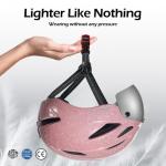 Odoland Adults Bike Helmet with Removable Magnetic Sun Visor, Adjustable Dial Fit Bicycle Cycling Helmet for Mountain Road Bike, Certified Lightweight MTB Ebike Helmet for Men Women, Shinning Pink