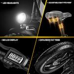 1000W Folding Electric Bike, 48V 15AH Large Removable Battery E Bike,30+MPH, 70 Miles Max Range, 20" Fat TireElectric Bike for Adults, Adult Electric Bicycles for CommuteBeach Snow